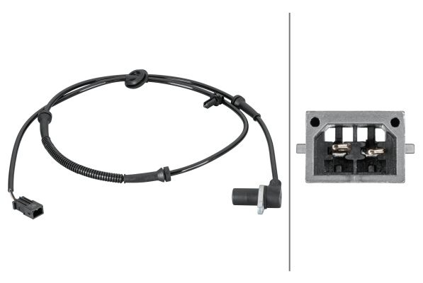 HELLA ABS Sensor Rear Axle Right 6PU 012 806-891 ESP Sensor,Sensor, wheel speed AUDI,SEAT,A4 Avant (8ED, B7),A4 Avant (8E5, B6),A4 Limousine (8E2, B6)