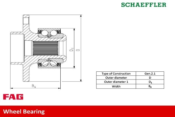 FAG Wheel bearing kit Photo corresponds to scope of supply 713 6604 60 Wheel hub bearing,Wheel bearing VOLVO,XC60 (156),V70 III (135),V60 (155, 157)