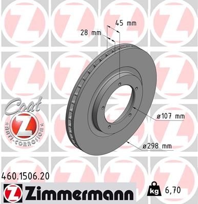 Brake Disc COAT Z .1506.20 Zimmermann