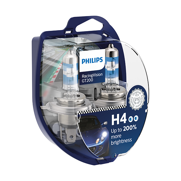 PHILIPS Light Bulbs RacingVision GT200 H4 12342RGTS2 Bulb, spotlight VW,AUDI,MERCEDES-BENZ,Transporter V Bus (7HB, 7HJ, 7EB, 7EJ, 7EF, 7EG, 7HF, 7EC)
