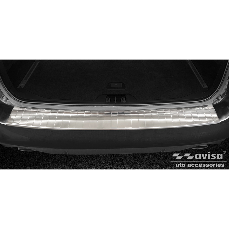 Protection de seuil de coffre en acier adapté pour Volvo V70 Facelift 2013- ':Ribs':