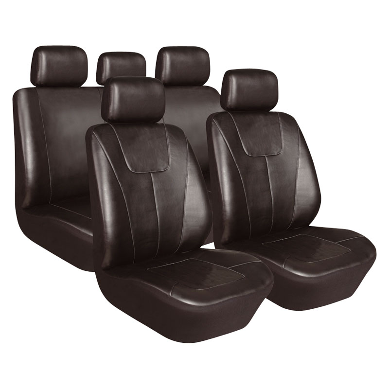 Seat cover set 'Demio' Black leatherette (-piece) (also suitable for Side-Airbags)