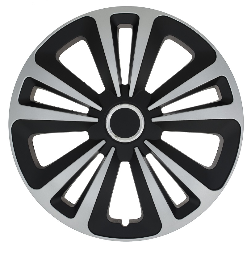 Enjoliveur Roue Terra 15 Pouces - Couleur Argenté Et Noir, Style SUV/4x4