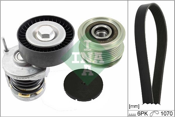 INA V-ribbed belt set VW,AUDI,SKODA 529 0475 20 021903119G,022903119A,022903119C 028903119AM,030145933E,030145933G,030145933L,030145933M,030145933R