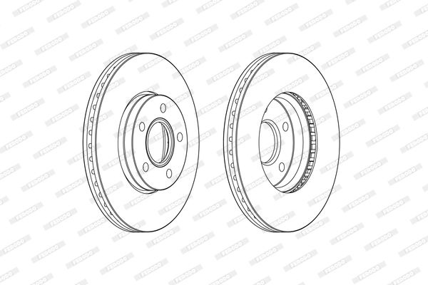 Brake Disc Premier DDF2509C Ferodo