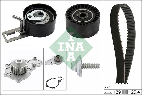 INA Water Pump + Timing Belt Kit FORD,PEUGEOT,CITROËN 530 0577 30 0816K4,0816L1,0829F8  083075,1201F9,1201G8,1606948180,1606948980,1608746180,1147585