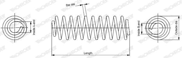 Coil Spring MONROE OESpectrum SPRINGS SP2301