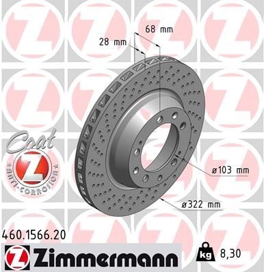 Brake Disc COAT Z .1566.20 Zimmermann