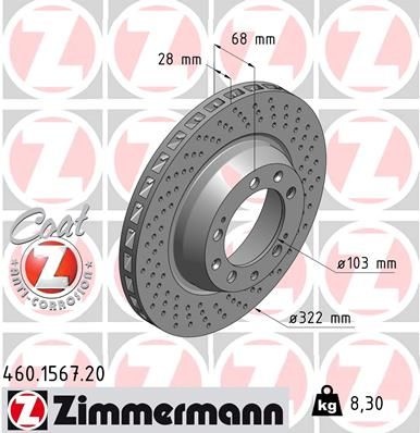 Brake Disc COAT Z .1567.20 Zimmermann