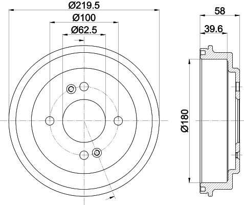 BRAKE DRUM 8DT 8DT 355 303-031 Hella Pagid GmbH