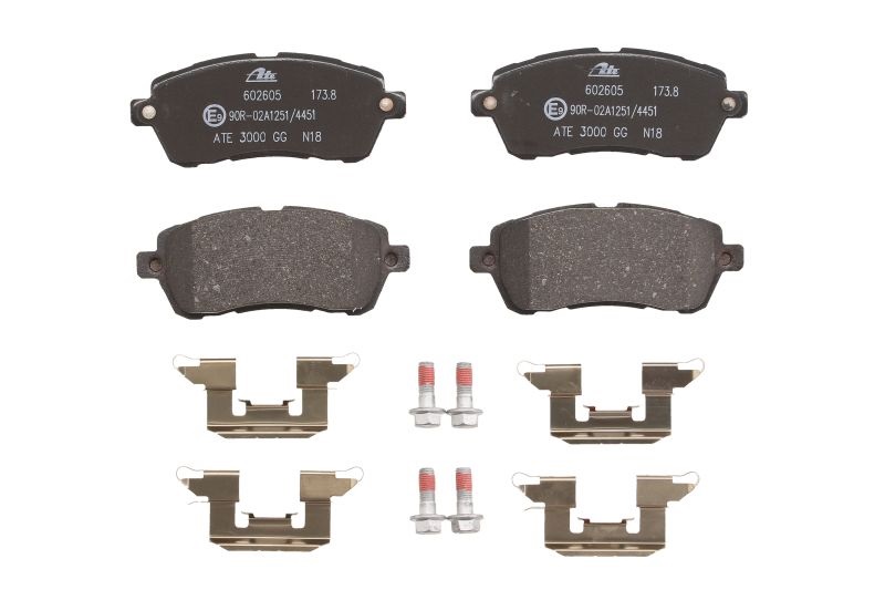 ATE Brake pad set FORD 13.0460-2605.2 1550219,1719275,1749322 1788734,1848518,1855307,1894272,2017679,8V512K021AA,8V512K021AB,8V512K021BA,8V512K021BB