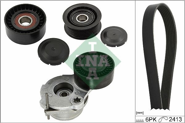 INA V-ribbed belt set AUDI,PORSCHE 529 0484 10 059903133BA,059903133F,059903133J 059903137AG,059903341A,059903341E,059903341G,059903341H,059903341J