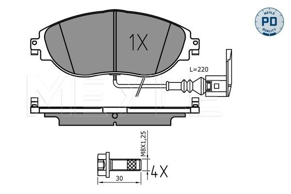 Brake Pad Set, Disc Brake MEYLE-PD: Advanced Performance And Design