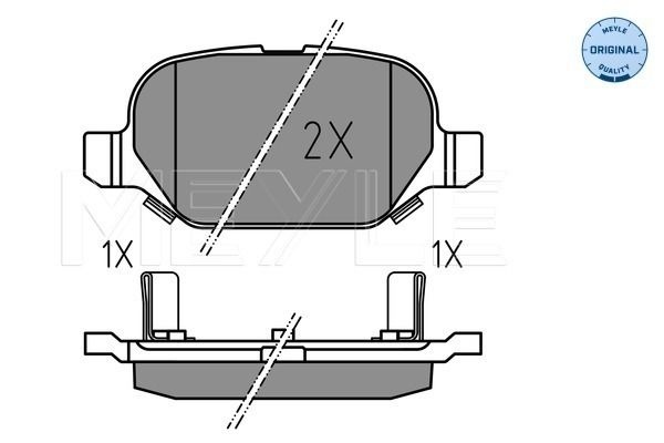 Brake Pad Set, Disc Brake MEYLE-ORIGINAL: True To OE