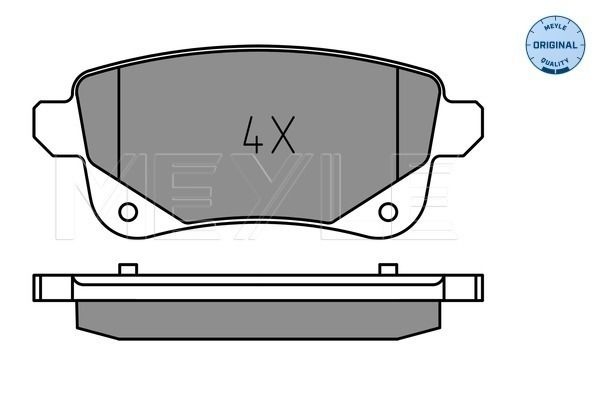 Brake Pad Set, disc brake MEYLE-ORIGINAL: True to OE.