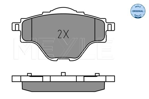 Brake Pad Set, Disc Brake MEYLE-ORIGINAL: True To OE