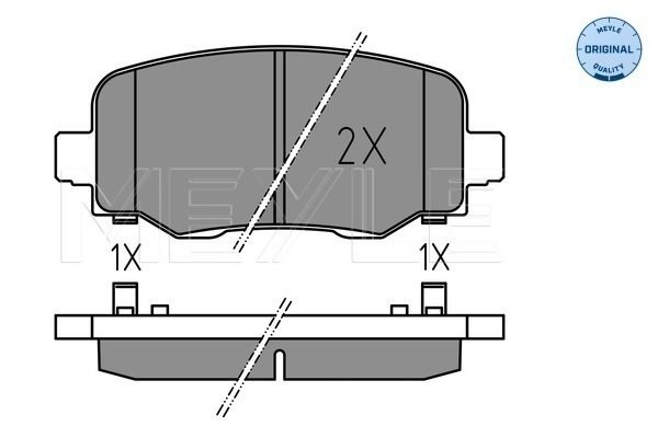 Brake Pad Set, Disc Brake MEYLE-ORIGINAL: True To OE