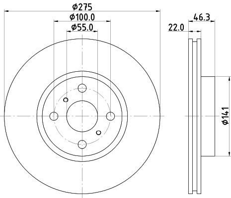 Brake Disc 8DD 355 113-591 Hella Pagid GmbH