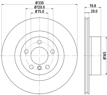 HELLA Brake disc BMW 8DD 355 129-811 34206790362,34206868936,34206886482 Brake rotor,Brake discs,Brake rotors 6790362,6868936,6886482,55563PROHC