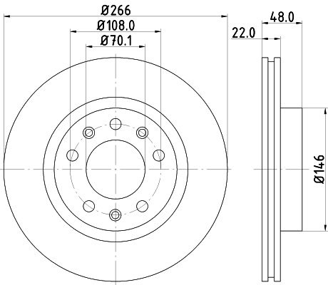 HELLA Brake disc internally vented 8DD 355 120-541 Brake rotor,Brake discs PEUGEOT,308 SW I (4E_, 4H_),308 SW II,308 II