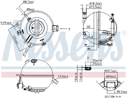 NISSENS Expansion Tank ** FIRST FIT ** with coolant level sensor 996116 Coolant Expansion Tank,Coolant Reservoir VW,AUDI,SKODA,Golf V Schrägheck (1K1)