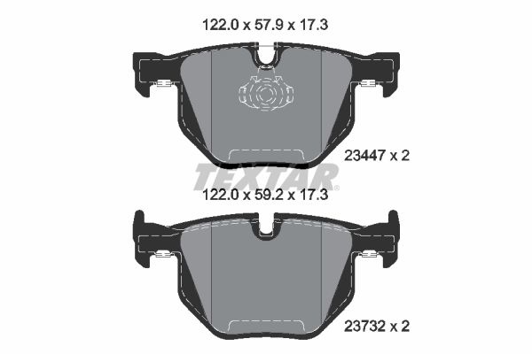 TEXTAR Brake pad set BMW 2344704 2413040,2413041,2475045 34212413040,34212413041,34212475045,34216776937,34216857108,34216868497,6776937,6857108