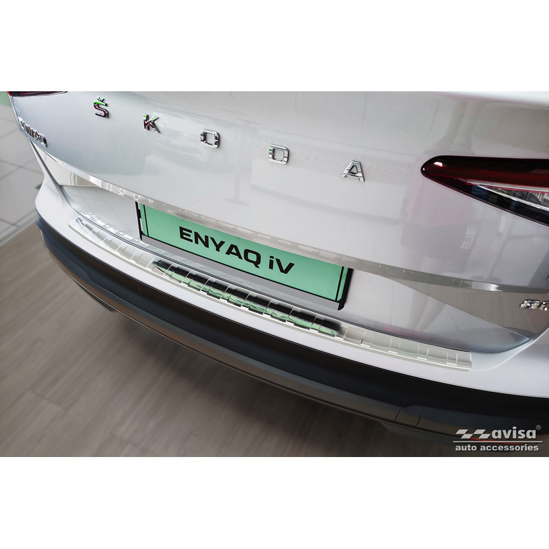 Avisa Bakre Stotfångarskydd Rostfritt Stål Lampligt For Skoda Enyaq Iv 2020 39Ribs39