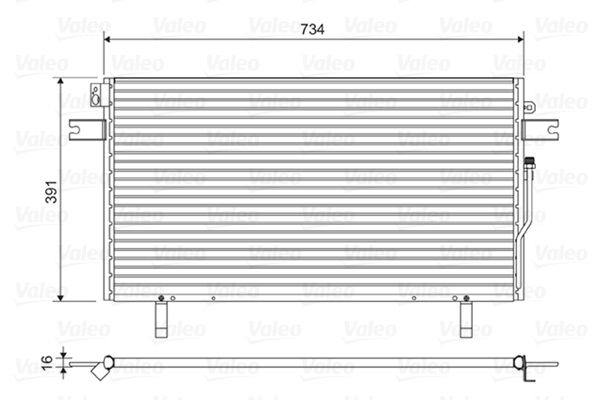 Condenser, air conditioning 814489 Valeo