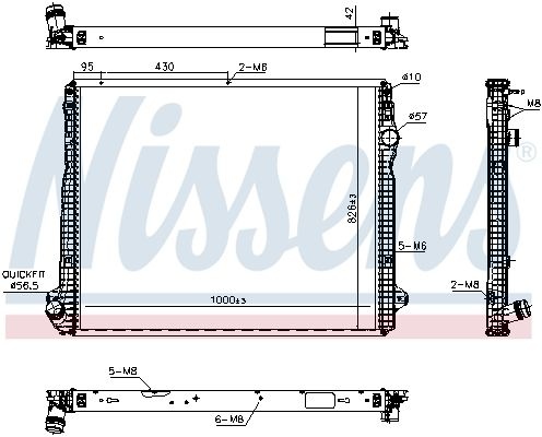 Radiator, engine cooling 606322 Nissens | Winparts.eu - Car radiator