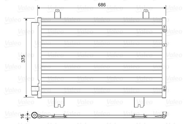 Condenser, Air Conditioning 814450 Valeo