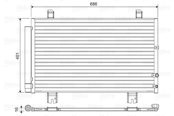 Condenser, Air Conditioning 814460 Valeo