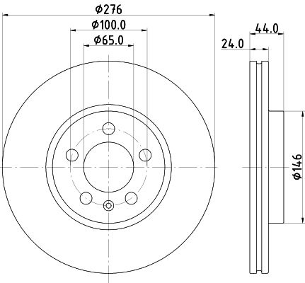 HELLA Brake disc VW,AUDI,SKODA 8DD 355 132-891 2Q0615301H,2QB615301E,2Q0615301H Brake rotor,Brake discs,Brake rotors 2QB615301E,2Q0615301H,2QB615301E