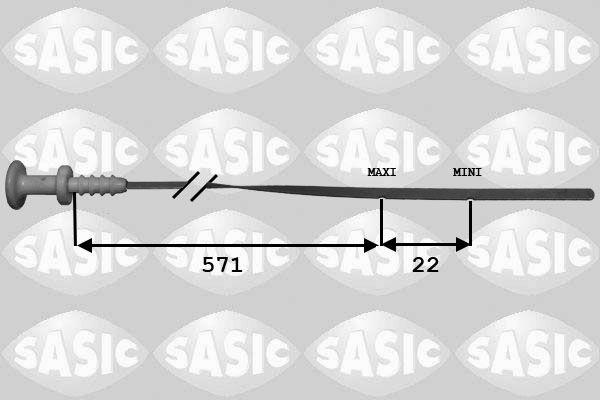 SASIC Oil Dipstick 1940011 PEUGEOT,CITROËN,205 II (20A/C),205 I Cabriolet (741B, 20D),205 I (741A/C),309 II (3C, 3A),405 I (15B),309 I (10C, 10A)