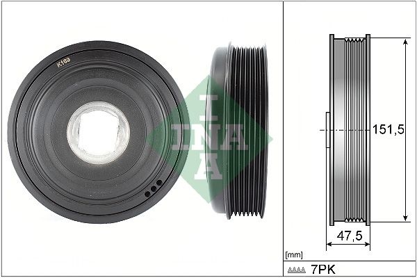 INA Crankshaft Pulley OPEL,RENAULT,NISSAN 544 0136 10 8200805671,1230300Q2A,4420381 Belt Pulley, crankshaft 93168039,8200805671,4420381,93168039