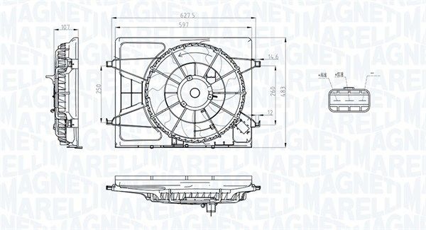 Kia Cooling Fan Mtc796ax Magneti Marelli