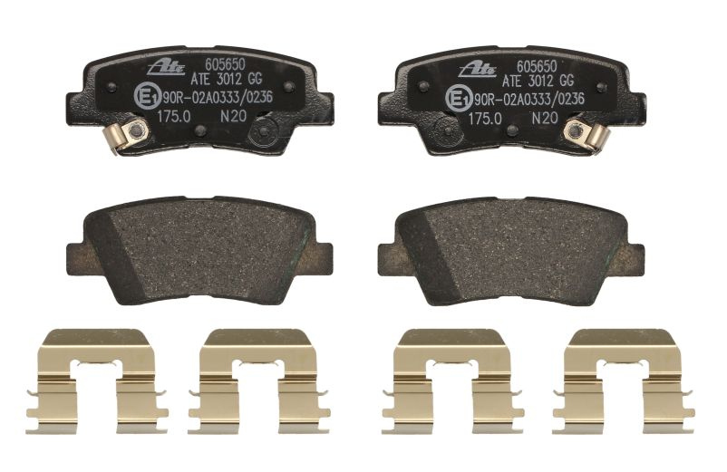 ATE Brake pad set HYUNDAI,KIA,SSANGYONG 13.0460-5650.2 583021RA30,583022VA50,583023XA30 583023ZA10,583023ZA16,583023ZA70,583023ZA76,58302A6A20