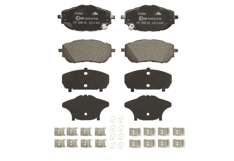 ATE Brake pad set with acoustic wear warning 13.0460-3868.2 Brake pads,Brake pad set, disc brake TOYOTA,AURIS (NZE18_, ZRE18_),Auris Kombi (_E18_)
