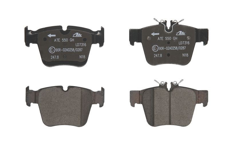 ATE Brake pad set MERCEDES-BENZ 13.0470-7316.2 0004205200,0004205900,0004207803 0004208300,0004208703,A0004205200,A0004205900,A0004207803,A0004208300