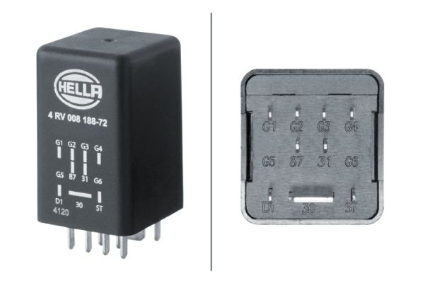 HELLA Control Units Number of Cylinders: 4 4RV 008 188-721 ECU,Control Unit, glow plug system VW,AUDI,SKODA,Golf VII Schrägheck (5G1, BQ1, BE1, BE2)