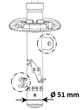 KYB Shock absorber PEUGEOT 3338005 9676636680,9801894880,9810915580 Shocks,Shock absorbers,Suspension shocks 9810915780,9820326180,9820326380