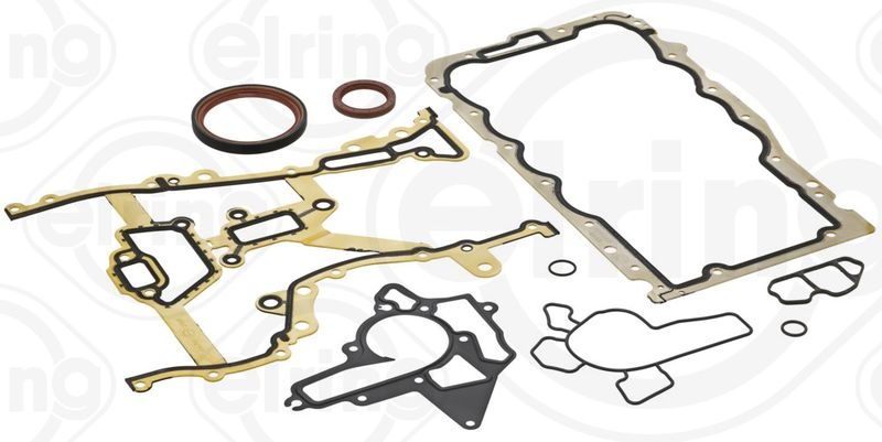 ELRING Gaskets with crankshaft seal 127.540 Gasket Set, crank case OPEL,SUZUKI,VAUXHALL,Corsa D Schrägheck (S07),Corsa C Schrägheck (X01)