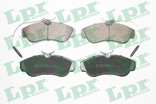 Lpr Bromsbelaggssats Skivbroms 05P494 Peugeot 05P494 Storlek 05