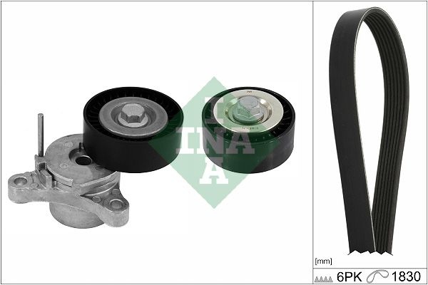 INA V-ribbed belt set OPEL,VAUXHALL 529 0448 10 1340078,4411412,55577914 Serpentine belt kit,Auxiliary belt kit,Poly V-belt kit,V-ribbed belt kit