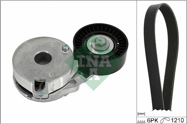 INA V-ribbed belt set RENAULT,NISSAN 529 0512 10 117201175R,117201VA0A,11955BV80A 7700112719,7711116153,7711116154,8200833563,117201VA0A,11720EN20A