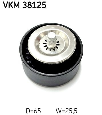 SKF Idler Pulley MERCEDES-BENZ,JEEP VKM 38125 K68027647AA,6512000270,A6512000270 Guide Pulley,Deflection Pulley,Deflection/Guide Pulley, v-ribbed belt