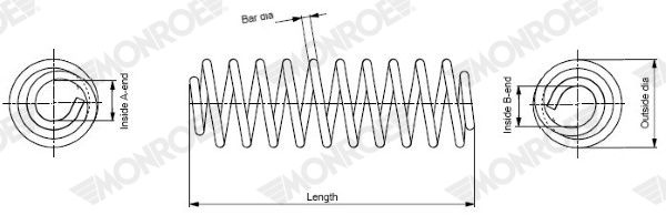 Coil Spring MONROE OESpectrum SPRINGS SP4124