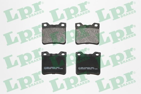 Lpr Bromsbelaggssats Skivbroms 05P622 Peugeot 05P622 Storlek 05