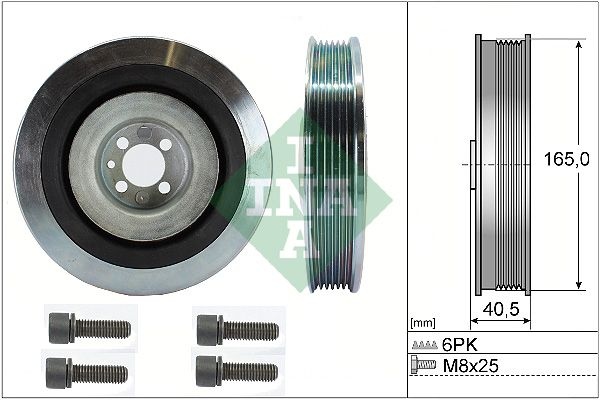 INA Belt Pulley Set, crankshaft OPEL,FIAT,ALFA ROMEO 544 0080 20 46447843,46544612,60813915  60815661,60815890,60816824,60816960,71747797,73501275