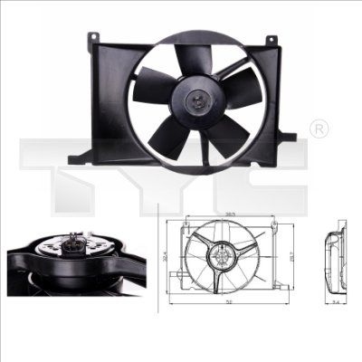 Fan, radiator 825-0002 TYC