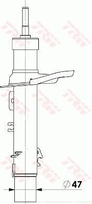 TRW Shock absorber PEUGEOT JGM1019T 5208C4,5208C5,5202VF Shocks,Shock absorbers,Suspension shocks 5202VH,5202VJ,5202VL,520801,520802,520825,520826